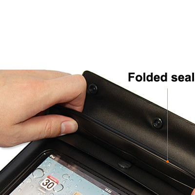 Waterproof Bag Case Cover for New iPad (iPad 3) / iPad 2 / iPad + Audio Line(Black)