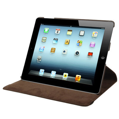 Dot Pattern 2-angle Viewing 360 Degree Rotatable Leather Case with Holder for New iPad (iPad 3),