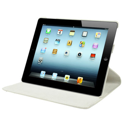 Dot Pattern 2-angle Viewing 360 Degree Rotatable Leather Case with Holder for New iPad (iPad 3),
