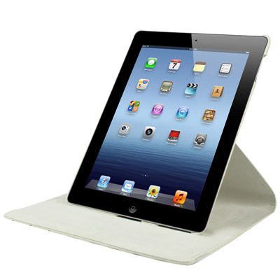 Dot Pattern 2-angle Viewing 360 Degree Rotatable Leather Case with Holder for New iPad (iPad 3),