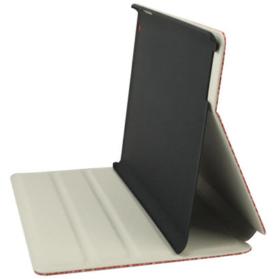 3-Angles Viewing Woven Texture PU Leather Case with Holder for New iPad (iPad 3),