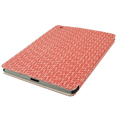 3-Angles Viewing Woven Texture PU Leather Case with Holder for New iPad (iPad 3),