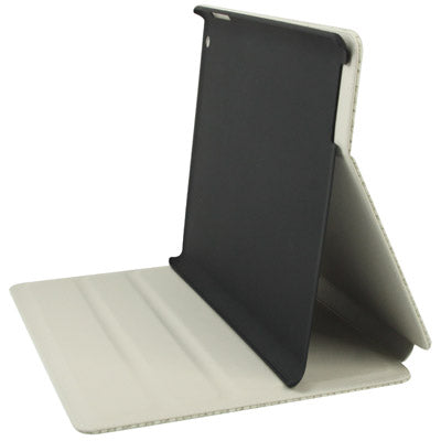 3-Angles Viewing Woven Texture PU Leather Case with Holder for New iPad (iPad 3),