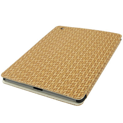 3-Angles Viewing Woven Texture PU Leather Case with Holder for New iPad (iPad 3),