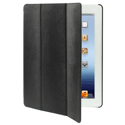 Ultra Slim 3-fold Leather Case with Holder & Sleep / Wake-up Function for New iPad (iPad 3) / iPad 2