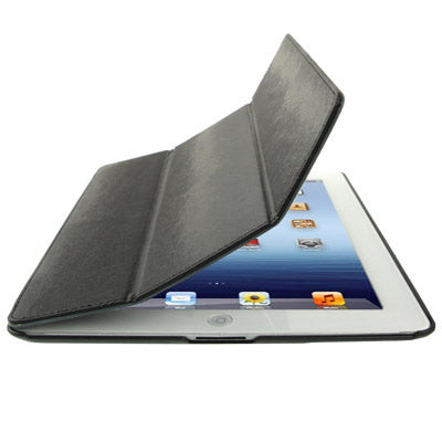 Ultra Slim 3-fold Leather Case with Holder & Sleep / Wake-up Function for New iPad (iPad 3) / iPad 2