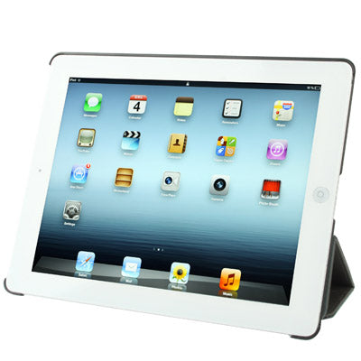 Ultra Slim 3-fold Leather Case with Holder & Sleep / Wake-up Function for New iPad (iPad 3) / iPad 2