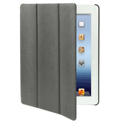 Ultra Slim 3-fold Leather Case with Holder & Sleep / Wake-up Function for New iPad (iPad 3) / iPad 2
