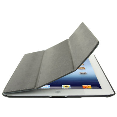 Ultra Slim 3-fold Leather Case with Holder & Sleep / Wake-up Function for New iPad (iPad 3) / iPad 2