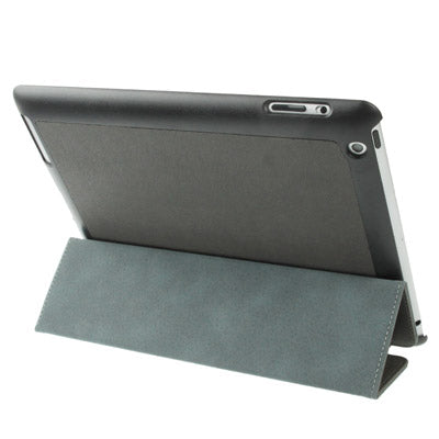 Ultra Slim 3-fold Leather Case with Holder & Sleep / Wake-up Function for New iPad (iPad 3) / iPad 2