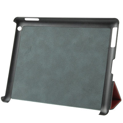 Ultra Slim 3-fold Leather Case with Holder & Sleep / Wake-up Function for New iPad (iPad 3) / iPad 2