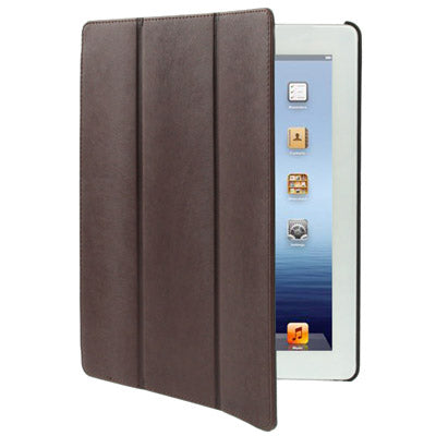 Ultra Slim 3-fold Leather Case with Holder & Sleep / Wake-up Function for New iPad (iPad 3) / iPad 2