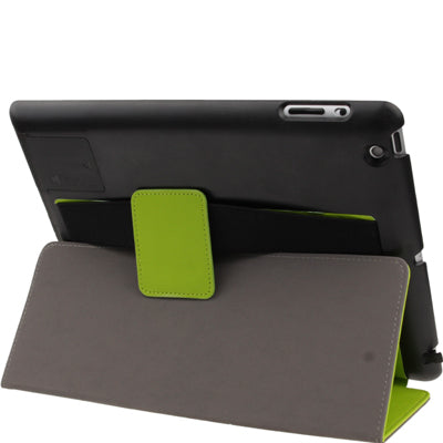 Non-slip Smart Leather Case with Sleep / Wake-up & Holder Function for New iPad (iPad 3), iPad 4 Support Radiating, Dust plug, Portable Style, Amplifier function
