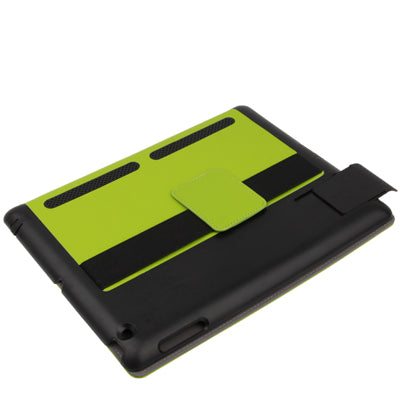 Non-slip Smart Leather Case with Sleep / Wake-up & Holder Function for New iPad (iPad 3), iPad 4 Support Radiating, Dust plug, Portable Style, Amplifier function