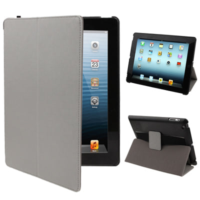 Non-slip Smart Leather Case with Sleep / Wake-up & Holder Function for New iPad (iPad 3), iPad 4 Support Radiating, Dust plug, Portable Style, Amplifier function