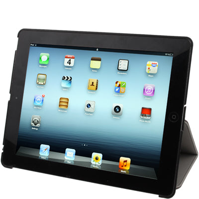 Non-slip Smart Leather Case with Sleep / Wake-up & Holder Function for New iPad (iPad 3), iPad 4 Support Radiating, Dust plug, Portable Style, Amplifier function