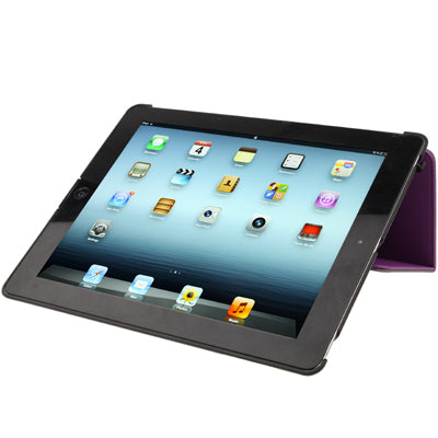 Non-slip Smart Leather Case with Sleep / Wake-up & Holder Function for New iPad (iPad 3), iPad 4 Support Radiating, Dust plug, Portable Style, Amplifier function
