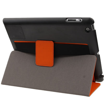 Non-slip Smart Leather Case with Sleep / Wake-up & Holder Function for New iPad (iPad 3), iPad 4 Support Radiating, Dust plug, Portable Style, Amplifier function