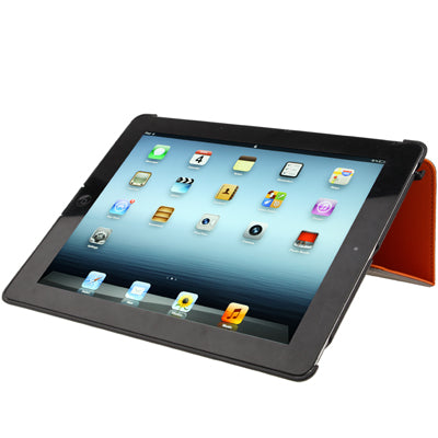 Non-slip Smart Leather Case with Sleep / Wake-up & Holder Function for New iPad (iPad 3), iPad 4 Support Radiating, Dust plug, Portable Style, Amplifier function