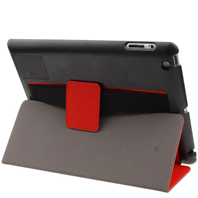 Non-slip Smart Leather Case with Sleep / Wake-up & Holder Function for New iPad (iPad 3), iPad 4 Support Radiating, Dust plug, Portable Style, Amplifier function