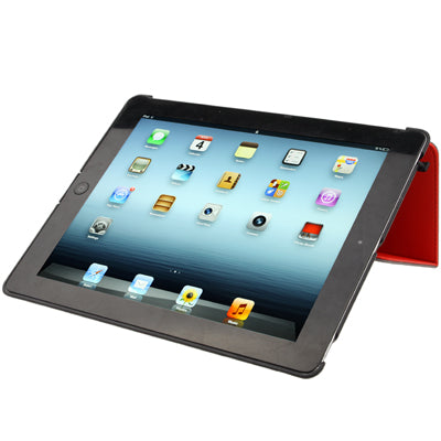 Non-slip Smart Leather Case with Sleep / Wake-up & Holder Function for New iPad (iPad 3), iPad 4 Support Radiating, Dust plug, Portable Style, Amplifier function
