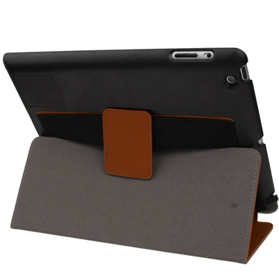 Non-slip Smart Leather Case with Sleep / Wake-up & Holder Function for New iPad (iPad 3), iPad 4 Support Radiating, Dust plug, Portable Style, Amplifier function
