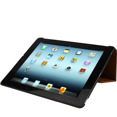 Non-slip Smart Leather Case with Sleep / Wake-up & Holder Function for New iPad (iPad 3), iPad 4 Support Radiating, Dust plug, Portable Style, Amplifier function