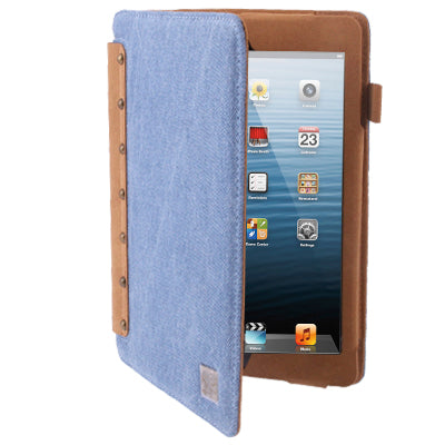 MEIYANGBIAO Leather Felt Protector Case with Holder & Credit Card Slots & Leather Headset Cord Wrap for iPad 4 / New iPad (iPad 3)