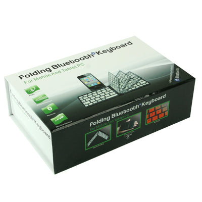 Bluetooth 3.0 Folding Keyboard for iPad 4 / New iPad (iPad 3) / iPad 2 / iPhone 6 & 6S / iPhone 5 & 5S / iPhone 4 & 4S / Tablet PC, Operating Distance: 10m(Black)