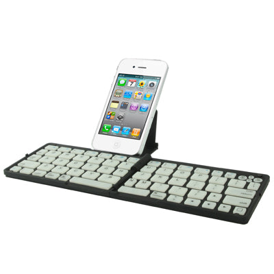 Bluetooth 3.0 Folding Keyboard for iPad 4 / New iPad (iPad 3) / iPad 2 / iPhone 6 & 6S / iPhone 5 & 5S / iPhone 4 & 4S / Tablet PC, Operating Distance: 10m(Black)
