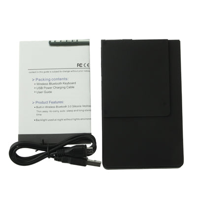 Bluetooth 3.0 Folding Keyboard for iPad 4 / New iPad (iPad 3) / iPad 2 / iPhone 6 & 6S / iPhone 5 & 5S / iPhone 4 & 4S / Tablet PC, Operating Distance: 10m(Black)