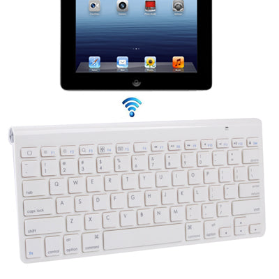 K1280 78 Keys Bluetooth 3.0 Slim Keyboard for iPad mini 1 / 2 / 3 / iPad 4 / New iPad (iPad 3) / iPad 2 / iPhone 6 & 6S / iPhone 5 & 5S / iPhone 4 & 4S / Other Bluetooth Devices, Operating Distance: 10m(White)