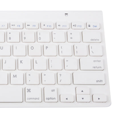 K1280 78 Keys Bluetooth 3.0 Slim Keyboard for iPad mini 1 / 2 / 3 / iPad 4 / New iPad (iPad 3) / iPad 2 / iPhone 6 & 6S / iPhone 5 & 5S / iPhone 4 & 4S / Other Bluetooth Devices, Operating Distance: 10m(White)