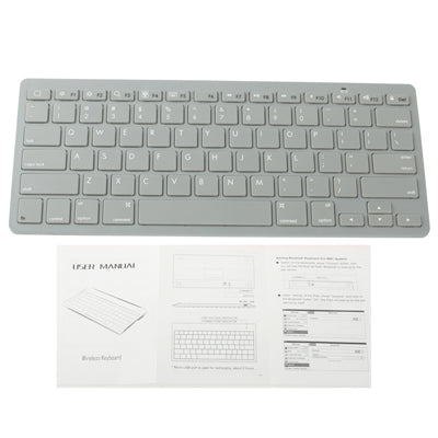 74 Keys Bluetooth 2.0 Super Slim Keyboard for iPad mini / mini 2 Retina / iPad 4 / New iPad (iPad 3) / iPad 2 / iPhone 6 & 6S / iPhone 5 & 5S / iPhone 4 & 4S / Other Bluetooth Devices, Operating Distance: 10m(Grey)
