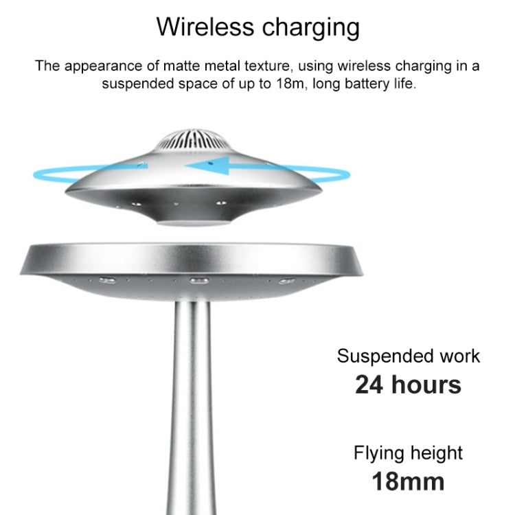 WB-91 360 Degree Autorotation Magnetic Levitation UFO Bluetooth Speaker with Desk Lamp, Support Touch & Hands-free Call