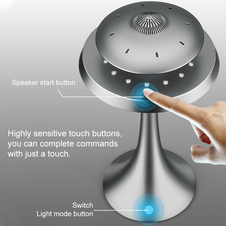 WB-91 360 Degree Autorotation Magnetic Levitation UFO Bluetooth Speaker with Desk Lamp, Support Touch & Hands-free Call