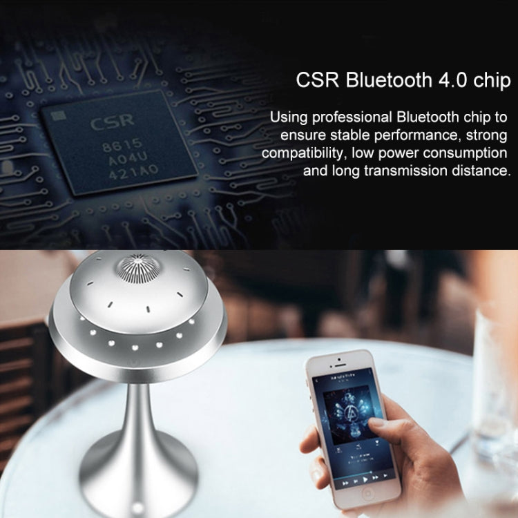 WB-91 360 Degree Autorotation Magnetic Levitation UFO Bluetooth Speaker with Desk Lamp, Support Touch & Hands-free Call