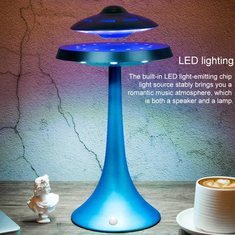 WB-91 360 Degree Autorotation Magnetic Levitation UFO Bluetooth Speaker with Desk Lamp, Support Touch & Hands-free Call