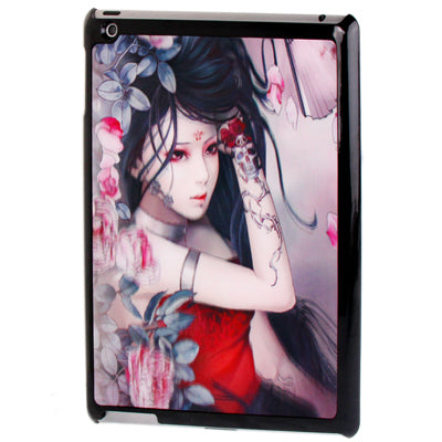 3D Effect Style Classical Beauty Pattern Plastic Protector Case for iPad 4