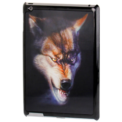 3D Effect Style Wolf Pattern Plastic Protector Case for iPad 4