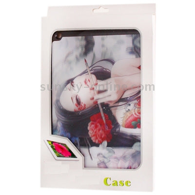 3D Effect Style Beauty Pattern Plastic Protector Case for iPad 4