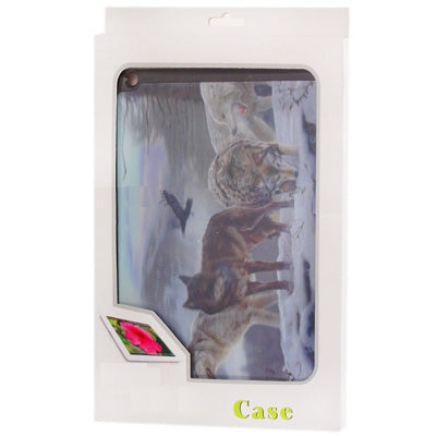 3D Effect Style Wolf Pack Pattern Plastic Protector Case for iPad 4
