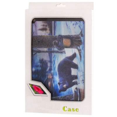 3D Effect Style Black Bear Pattern Plastic Protector Case for iPad 4