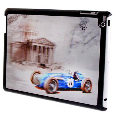 3D Effect Style Racing Car Pattern Plastic Protector Case for iPad 4