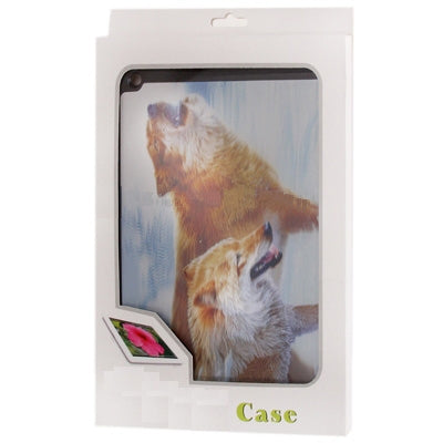 3D Effect Style Wolves Pattern Plastic Protector Case for iPad 4