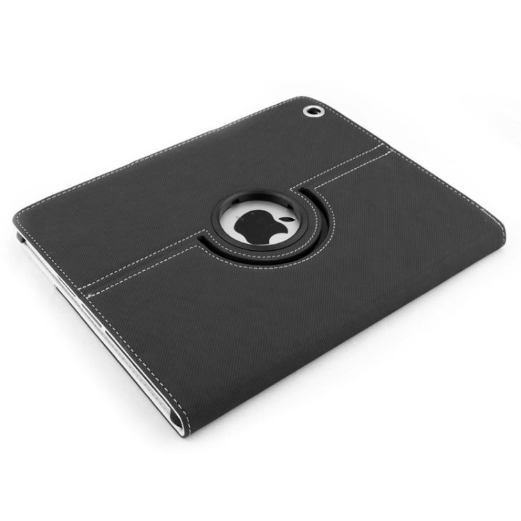 ENKAY ENK-3138 360 Degree Rotation Cloth Texture PU Leather Case with Sleep / Wake-up Function & Holder for iPad 4 / New iPad (iPad 3) / iPad 2
