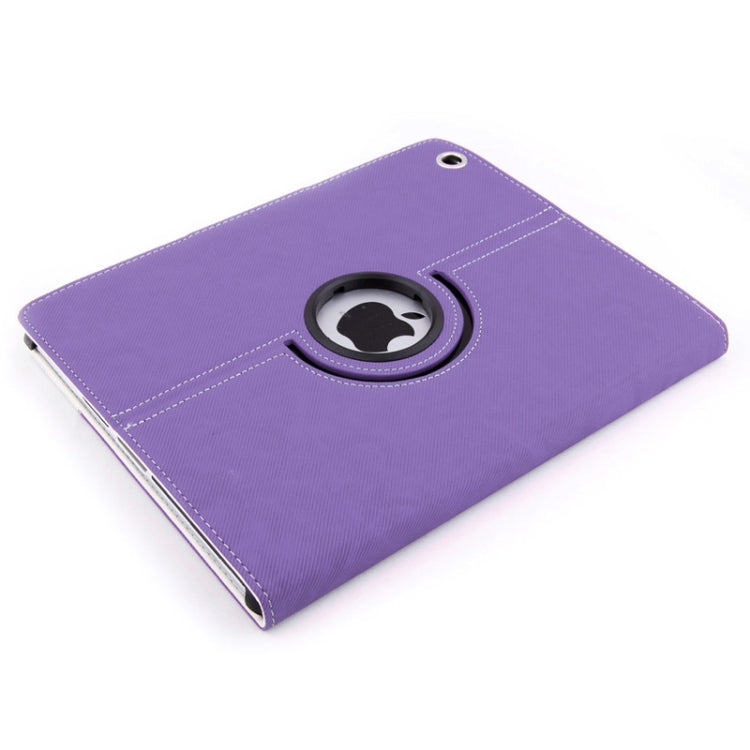 ENKAY ENK-3138 360 Degree Rotation Cloth Texture PU Leather Case with Sleep / Wake-up Function & Holder for iPad 4 / New iPad (iPad 3) / iPad 2