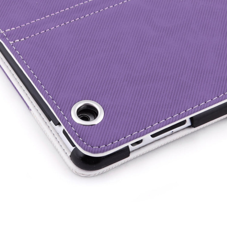 ENKAY ENK-3138 360 Degree Rotation Cloth Texture PU Leather Case with Sleep / Wake-up Function & Holder for iPad 4 / New iPad (iPad 3) / iPad 2