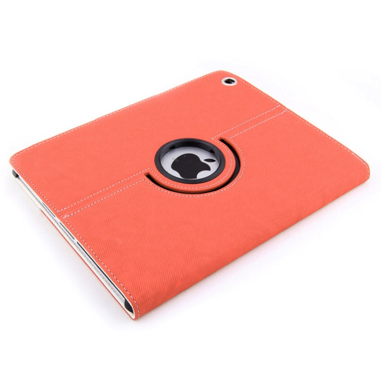 ENKAY ENK-3138 360 Degree Rotation Cloth Texture PU Leather Case with Sleep / Wake-up Function & Holder for iPad 4 / New iPad (iPad 3) / iPad 2