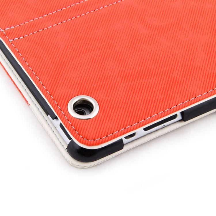 ENKAY ENK-3138 360 Degree Rotation Cloth Texture PU Leather Case with Sleep / Wake-up Function & Holder for iPad 4 / New iPad (iPad 3) / iPad 2